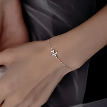 Модная цепочка с циркониевым самолетом, браслет-оберег для женщин, вечерние украшения для девочек SL116