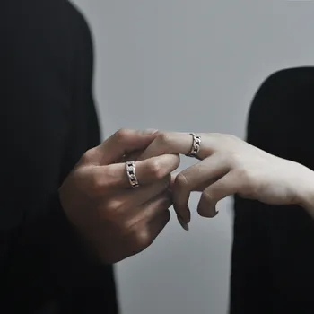Модные кольца из стерлингового серебра BOCAI S925 2021, новая мода, простое плетение в стиле ретро, чистый Аргентум, популярные украшения для рук для женщин и мужчин 1