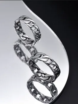 Модные кольца из стерлингового серебра BOCAI S925 2021, новая мода, простое плетение в стиле ретро, чистый Аргентум, популярные украшения для рук для женщин и мужчин 2