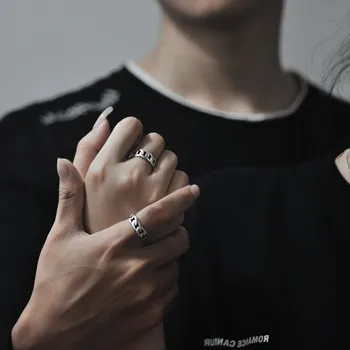 Модные кольца из стерлингового серебра BOCAI S925 2021, новая мода, простое плетение в стиле ретро, чистый Аргентум, популярные украшения для рук для женщин и мужчин 3