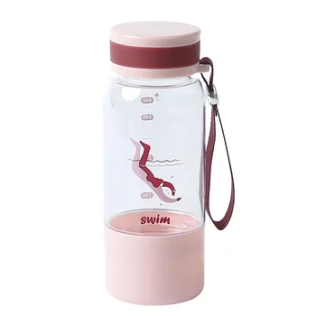Мужская и женская универсальная чашка для воды из пластика большой емкости, модный спортивный стакан высокого качества с ручкой 4