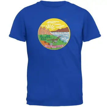 Мужская мягкая футболка с длинными рукавами и флагом штата Монтана 