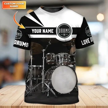 Мужская футболка в стиле поп-музыки Харадзюку, модный 3D музыкальный инструмент, топы с коротким рукавом, футболка оверсайз в стиле хип-хоп панк, настраиваемая 2