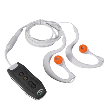 Музыкальный MP3-плеер с Bluetooth и Подводными Наушниками для Плавания и Водных видов спорта С Коротким Шнуром 4 ГБ-Черный
