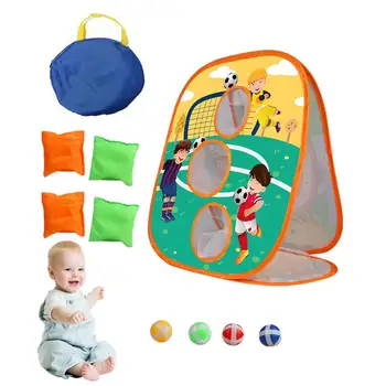 Набор для малышей Bean Bag 3 В 1, игровая игрушка с мультяшным персонажем, Принадлежности для семейных вечеринок, Подарок для мальчиков, Складная доска для рогов на открытом воздухе