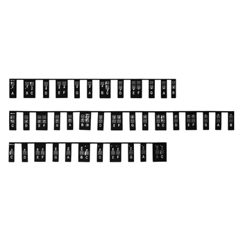 Наклейки на пианино, 88 клавиш для обучения, многоразовые наклейки на клавиши пианино для начинающих (черные)
