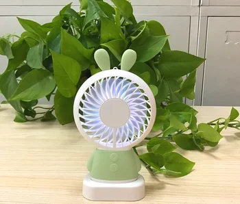 Небольшой охлаждающий вентилятор, регулируемый для домашнего офиса, портативный ручной мини-вентилятор, мощность ветра, ультра-тихий и удобный, перезаряжаемый через USB, милый