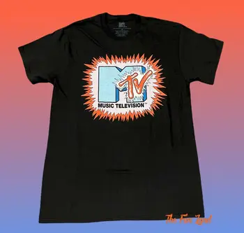 Новая мужская винтажная концертная футболка с логотипом MTV WOW 80-х 