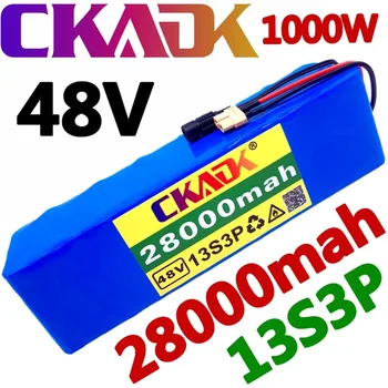 НОВЫЙ аккумулятор CKADK 48V 13s3p 28Ah аккумуляторная батарея 1000 Вт высокой мощности Ebike электрический велосипед BMS с вилкой xt60 + зарядное устройство