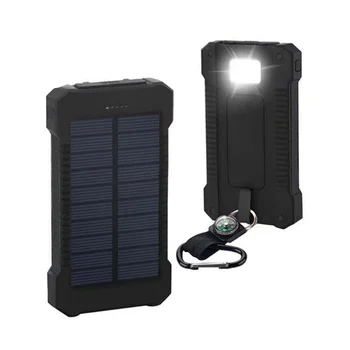 Новый внешний аккумулятор емкостью 200 Ач, блок солнечной энергии, фонарик LEDSOS, быстрая зарядка, портативный водонепроницаемый Powerbank для смарт-мобильного телефона