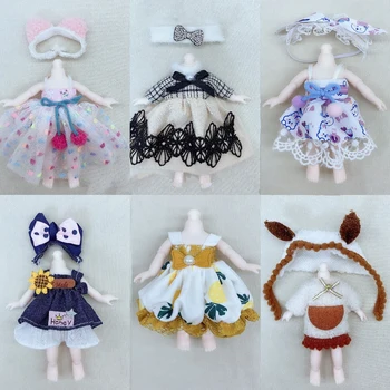 Новый Комплект Одежды для Куклы 17 см 1/8 BJD Кукла Сменная Одежда Униформа Детская Игрушка Для Девочек Подарок Аксессуары Для Кукол