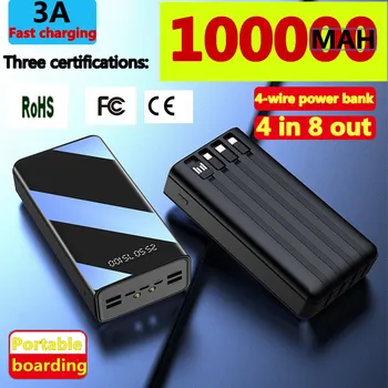 Новый тип зарядного устройства 100000Mah C mini USB fast charging bank со светодиодным дисплеем портативное внешнее зарядное устройство