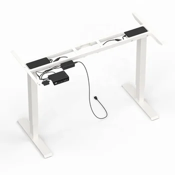 Офис с двумя двигателями Регулируемый по высоте Эргономичный Моторизованный письменный стол Деревянные столы Электрическая рама для стола Smart Sit To Stand