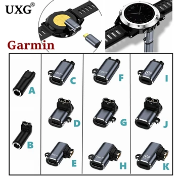Портативный Кабель-адаптер Type C/Micro USB/IOS для Зарядного Устройства Garmin 4Pin Fenix 7/7 S/7X/6 /6S/6X/5S Для Зарядки Часов