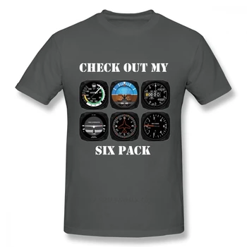 Потрясающая авиационная футболка Instrument For Pilots из 6 упаковок, хлопковая футболка Camiseta большого размера Homme