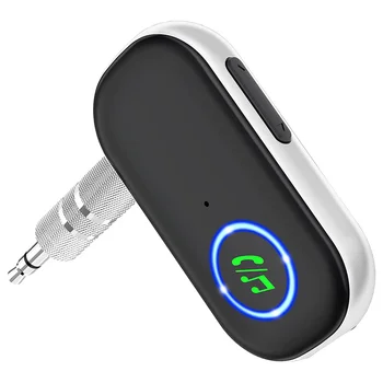 Приемник Bluetooth 5.0 для автомобиля, адаптер Bluetooth AUX с активным шумоподавлением для автомобиля и дома, беспроводной аудиоприемник