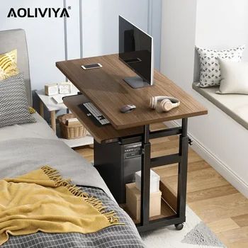 Прикроватный столик SH AOLIVIYA Можно перемещать, простой маленький столик для спальни, домашний студенческий стол, Офисный лифт, компьютерный стол
