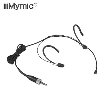 Профессиональный Черный Микрофон Для Гарнитуры iiimymic 3,5 мм С Запирающимся Головным Микрофоном С Двойным Ушным Крючком Для Беспроводной Системы BodyPack Sennheiser