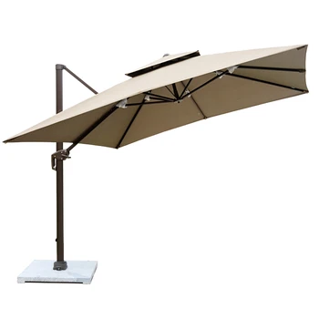 Рекламный открытый римский зонт с одним верхом, алюминиевая рама и опора, солнцезащитный зонт с основанием 1