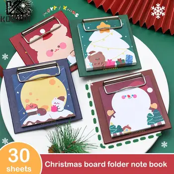 Рождественский милый блокнот-клипса с неклеющимися животными, музыкальные бумажные блокноты для записей для девочек, подарочные школьные канцелярские принадлежности