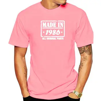 Сделано в 1986 году на 35-й день рождения, Забавные модные футболки с рисунком унисекс, новые хлопковые футболки с коротким рукавом и круглым вырезом в стиле харадзюку.