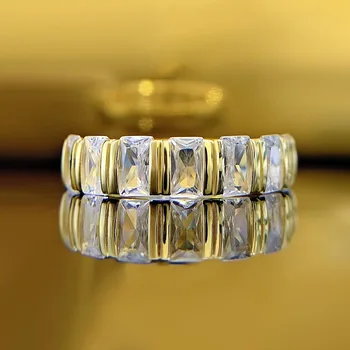 Серебряное прямоугольное кольцо в виде цветка для автомобиля 3 * 5 мм S925, европейское и американское трансграничное кольцо оптом