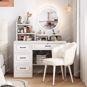 Современная минималистичная Спальня Столик для макияжа Небольшая квартира Главная спальня Комод Встроенный Небольшой комод