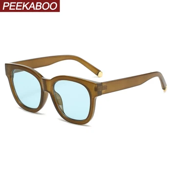 Солнцезащитные очки Peekaboo в квадратной оправе для женщин uv400 женские синие оранжевые ретро-солнцезащитные очки для мужчин за рулем 2024 унисекс дропшиппинг