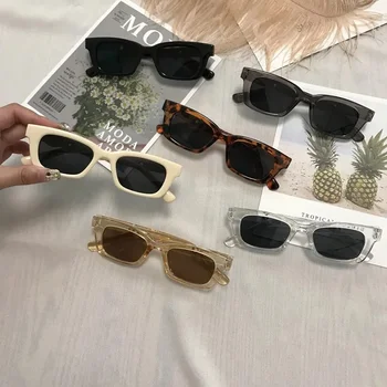 Солнцезащитные очки в маленькой квадратной оправе в стиле ретро, мужские и женские трендовые очки в стиле Ins, Ветрозащитные солнцезащитные очки для путешествий на открытом воздухе