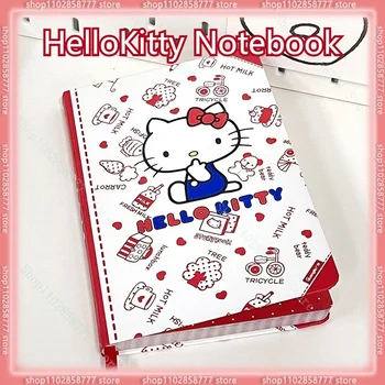 Студенческий блокнот Hello Kitty с кавайной цветной страницей, блокнот в твердом футляре, сердечко для девочки, супер Милый кошачий дневник для кошек, студенческие принадлежности