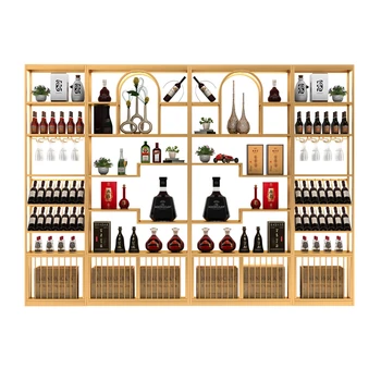 Уникальные металлические барные шкафы, Подвесной дисплей, Перевернутый держатель для винных шкафов в ресторане, Современная мебель для кухни Mueble Para Vino 5