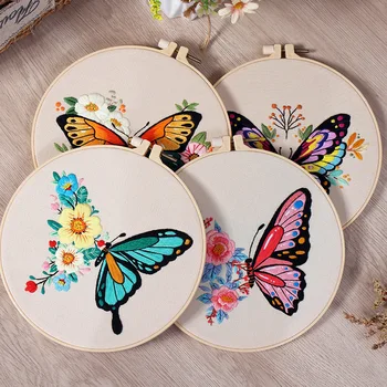 Упаковка материалов для вышивки серии Flower Butterfly, набор для рукоделия 