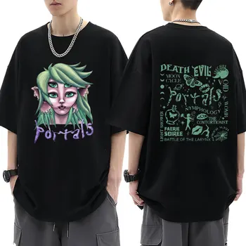 Футболка Melanie Martinez Portals Tour Для мужчин И женщин, Хлопковые Повседневные Модные футболки Harajuku в стиле Хип-Хоп, хипстерские футболки Y2K, Уличная одежда
