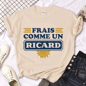 Футболка Ricard, женская уличная одежда аниме-дизайнера, футболки, женская уличная одежда с графикой манги