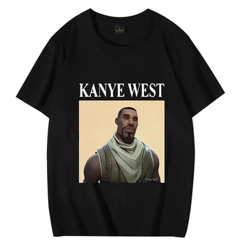 Футболка с графическим принтом Kanye West Meme 2024 Rap Для мужчин И женщин, винтажная одежда в стиле хип-хоп, уличная одежда с коротким рукавом, мужские футболки Унисекс