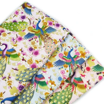 Хлопчатобумажная японская швейная ткань Phoenix Bronzing Fabric, лоскутные ткани для шитья, материалы для квилтинга