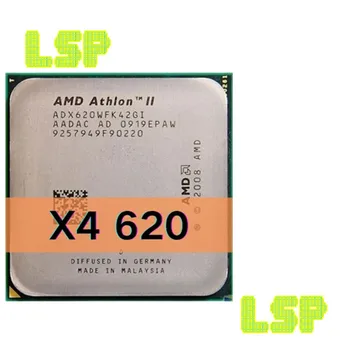 Четырехъядерный процессор AMD Athlon II X4 620 с частотой 2,6 ГГц, четырехпоточный процессор ADX620WFK42GI, сокет AM3 0