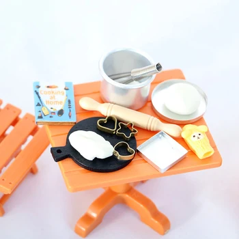 1 комплект Кукольный Домик Миниатюрная Кухня Для Приготовления Пищи Модель Выпечки DIY Кукольная Мебель Аксессуары