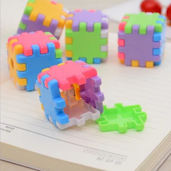 1 шт. креативные кубики Kawaii, точилка для карандашей, канцелярские принадлежности, Школьные принадлежности для офиса, Новинка, детский подарочный куб, забавная игрушка 1