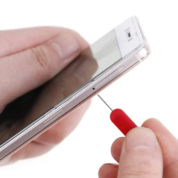 10шт Инструмент для удаления лотка для sim-карт, извлекающий Pin-ключ, игла из нержавеющей стали для iPhone iPad Samsung для Huawei Xiaomi красного цвета 1