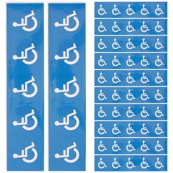 12 Листов Наклеек для инвалидных колясок Клейкие Наклейки С символом Инвалидных колясок Наклейки с надписями 2
