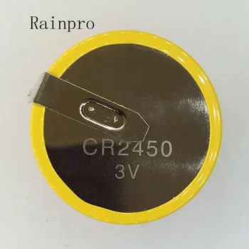  2 шт./лот CR2450 с выводами 3V литиевая батарея coin cell 2450