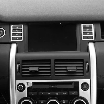 2 шт. Многофункциональная накладка на кнопку консоли, АБС-хром для аксессуаров для спортивных автомобилей Land Rover Discovery 2015-2018 2