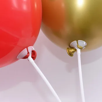 20 штук 30-сантиметровых палочек для воздушных шаров с чашкой, латексных палочек для воздушных шаров, белых стержней из ПВХ, аксессуаров для украшения свадебной вечеринки, баллонов 1