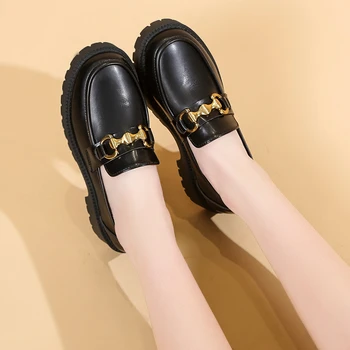 2023 Новые женские туфли на каблуке Весенние лоферы для отдыха Универсальная Элегантная классика Уличная высококачественная женская обувь 2
