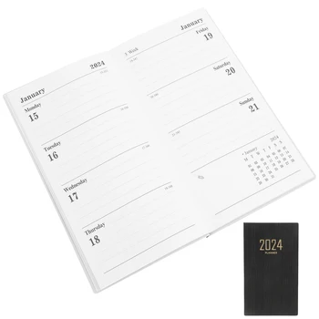 2024 A6 60 листов Английский ежедневник с расписанием, планировщик, блокнот, еженедельные цели, привычки, дневник, записная книжка, офисные школьные канцелярские принадлежности