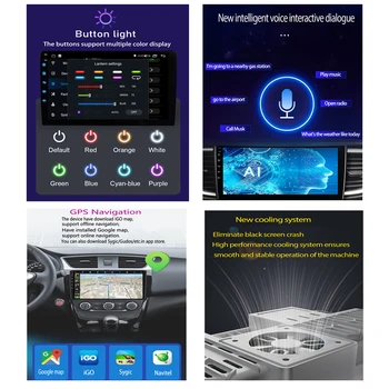 2Din Автомагнитола для Hyundai Santa Fe 2 2006 2007-2012 Стерео Мультимедийный Видеоплеер Навигация GPS Carplay 4G Android 11 3