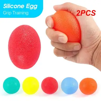 2ШТ Силиконовое яйцо для фитнеса, Эспандер для рук, усилитель захвата, тренажер для предплечий, запястий, пальцев, тренажер для снятия стресса, силовой мяч