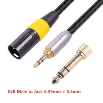 3,5 мм 6,35 мм 1/4-дюймовый аудиокабель TRS Male-XLR Male, высококачественный микрофонный кабель, сбалансированный динамик, микрофонная линия 0