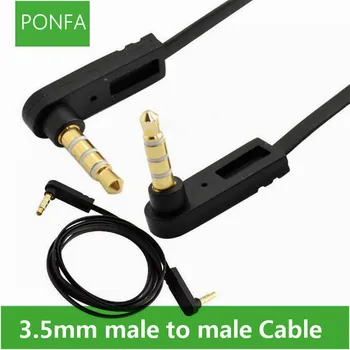3,5 мм от мужчины к мужчине, 4 полюса, 3 кольца, угловой плоский аудио Вспомогательный кабель Aux 0,15 м 1 м 0